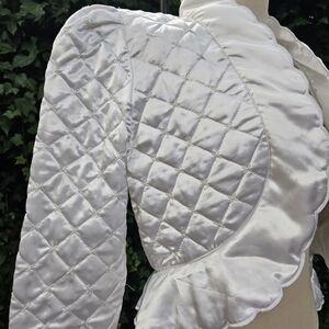 Vintage victorias secret quilted white crop jacket.